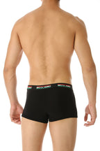 BOXER UOMO MOSCHINO  LOGO SU ELASTICO TRICOLORE NERO  E19MO07