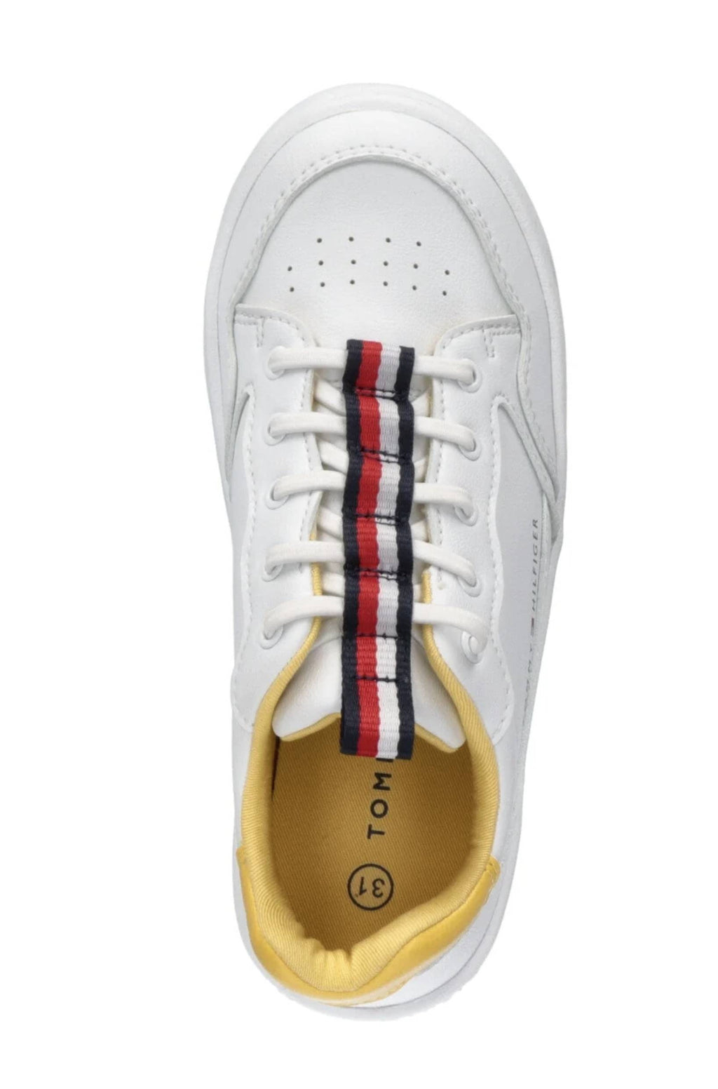 Scarpe Tommy Hilfiger sneaker in ecopelle white/ yellow ZS23TH08 T3X9-32853