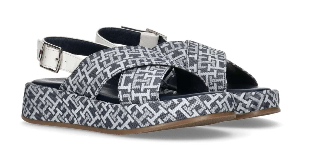 Scarpe Tommy Hilfiger sandalo blu denim/ white ZS23TH02 T3A2-32757