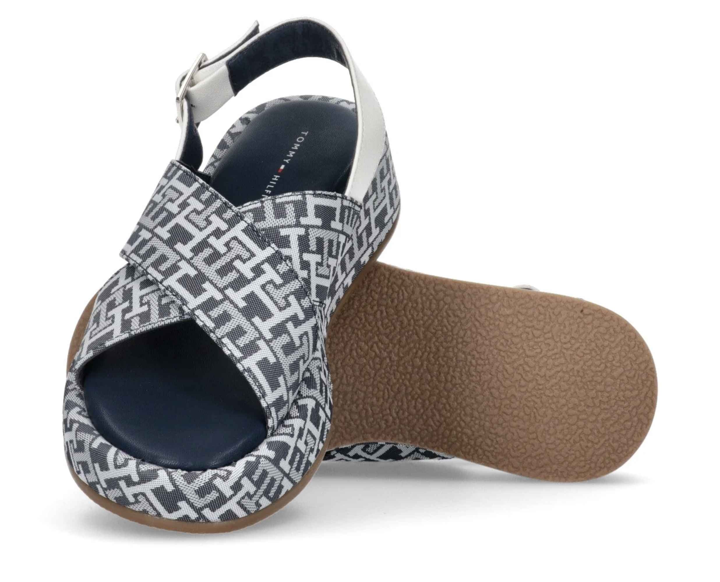 Scarpe Tommy Hilfiger sandalo blu denim/ white ZS23TH02 T3A2-32757
