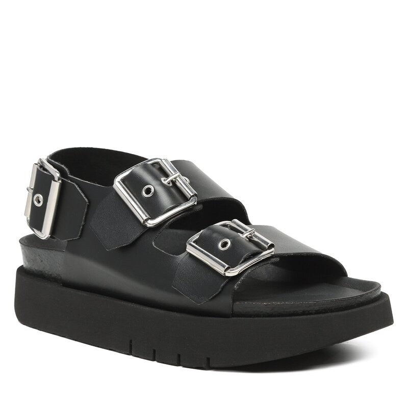 Scarpe donna Genuins sandalo Felina vegan black DS23GN04 G104240