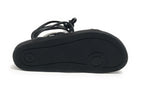Scarpe donna  sandalo in pelle nappa nero con strass DS23EL14 302