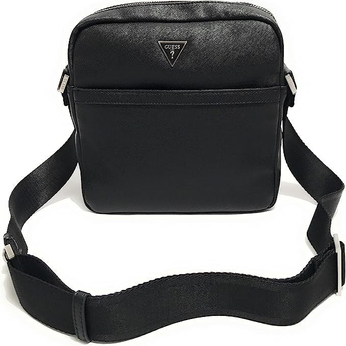 Borsa Guess tracolla uomo certosa top zip xbody flat saffiano black UB24GU07 HMECSAP3158