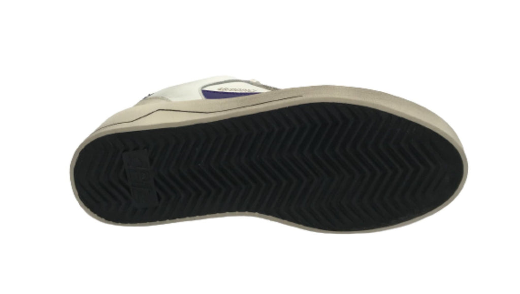 Scarpe donna 4B12 sneaker in pelle bianco/ viola D24QB11 KYLE-D841