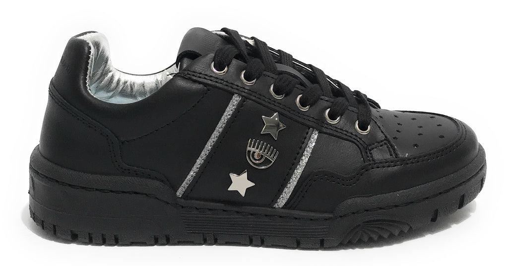 Scarpe donna sneaker Chiara Ferragni CF1 black/ silver D24CF08 CF3201 039