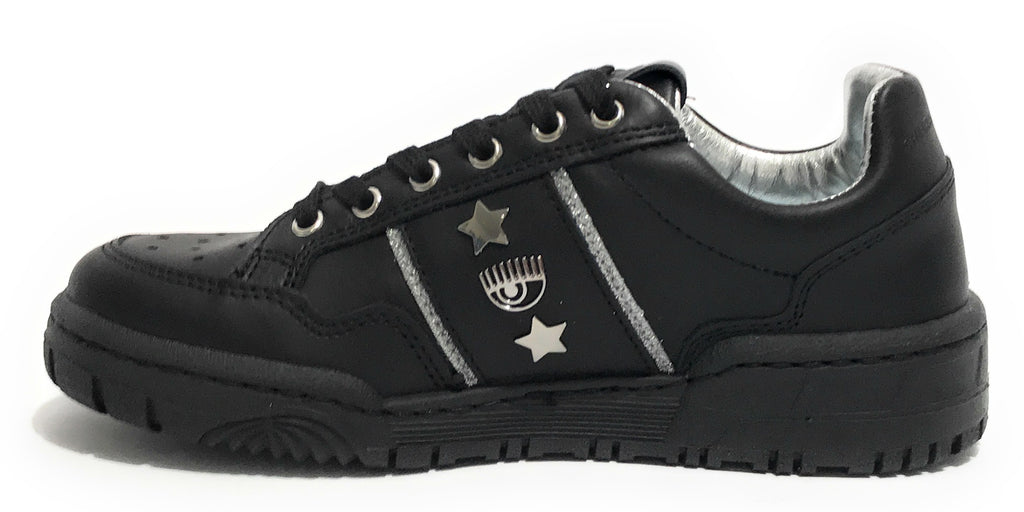 Scarpe donna sneaker Chiara Ferragni CF1 black/ silver D24CF08 CF3201 039