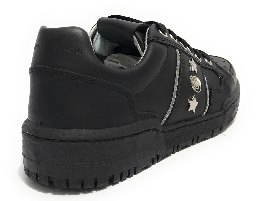 Scarpe donna sneaker Chiara Ferragni CF1 black/ silver D24CF08 CF3201 039
