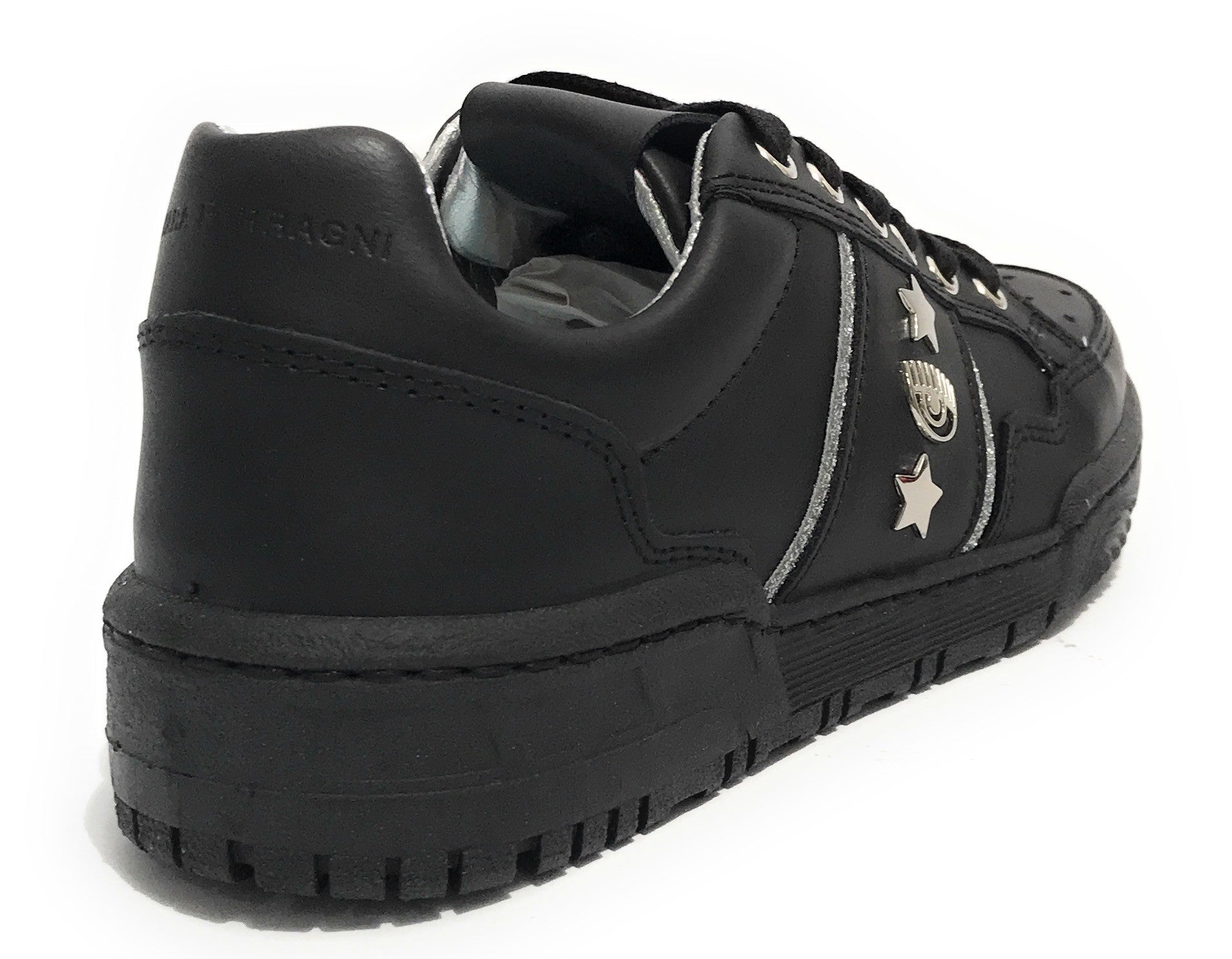Scarpe donna sneaker Chiara Ferragni CF1 black/ silver D24CF08 CF3201 039