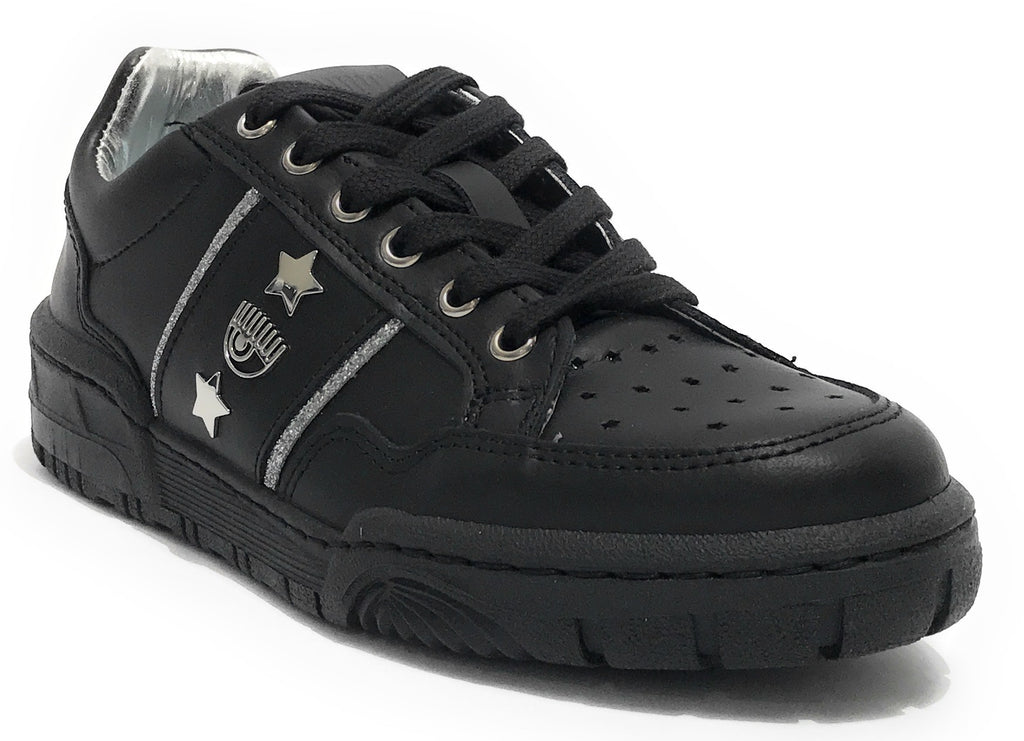 Scarpe donna sneaker Chiara Ferragni CF1 black/ silver D24CF08 CF3201 039