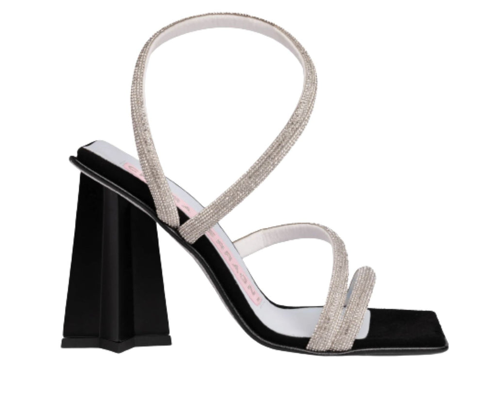 Sandalo donna Chiara Ferragni Andromeda TC100 strass argento/ nero D24CF09 CF3226 001