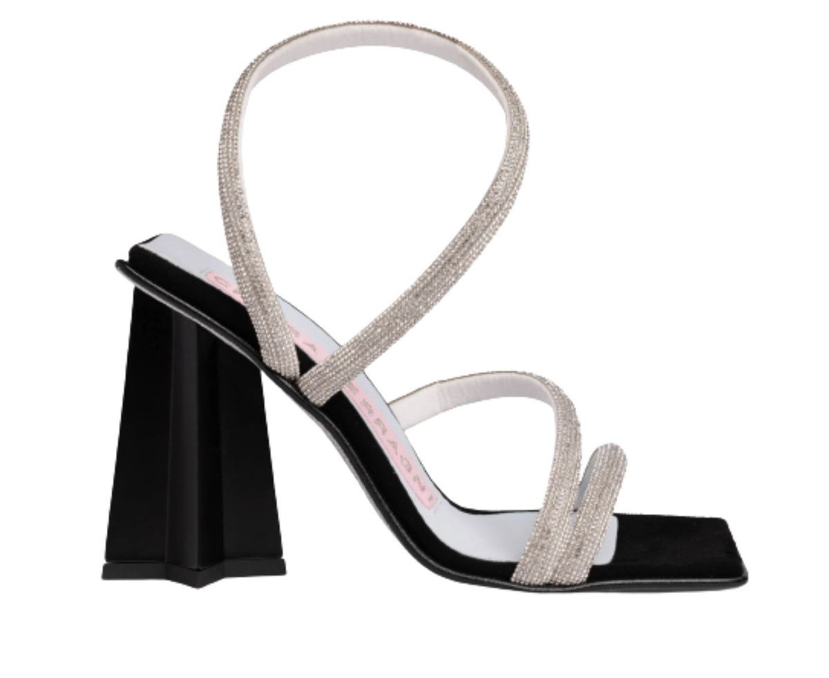Sandalo donna Chiara Ferragni Andromeda TC100 strass argento/ nero D24CF09 CF3226 001