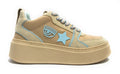 Scarpe donna sneaker Chiara Ferragni School beige/ blue D24CF04 CF3218 297