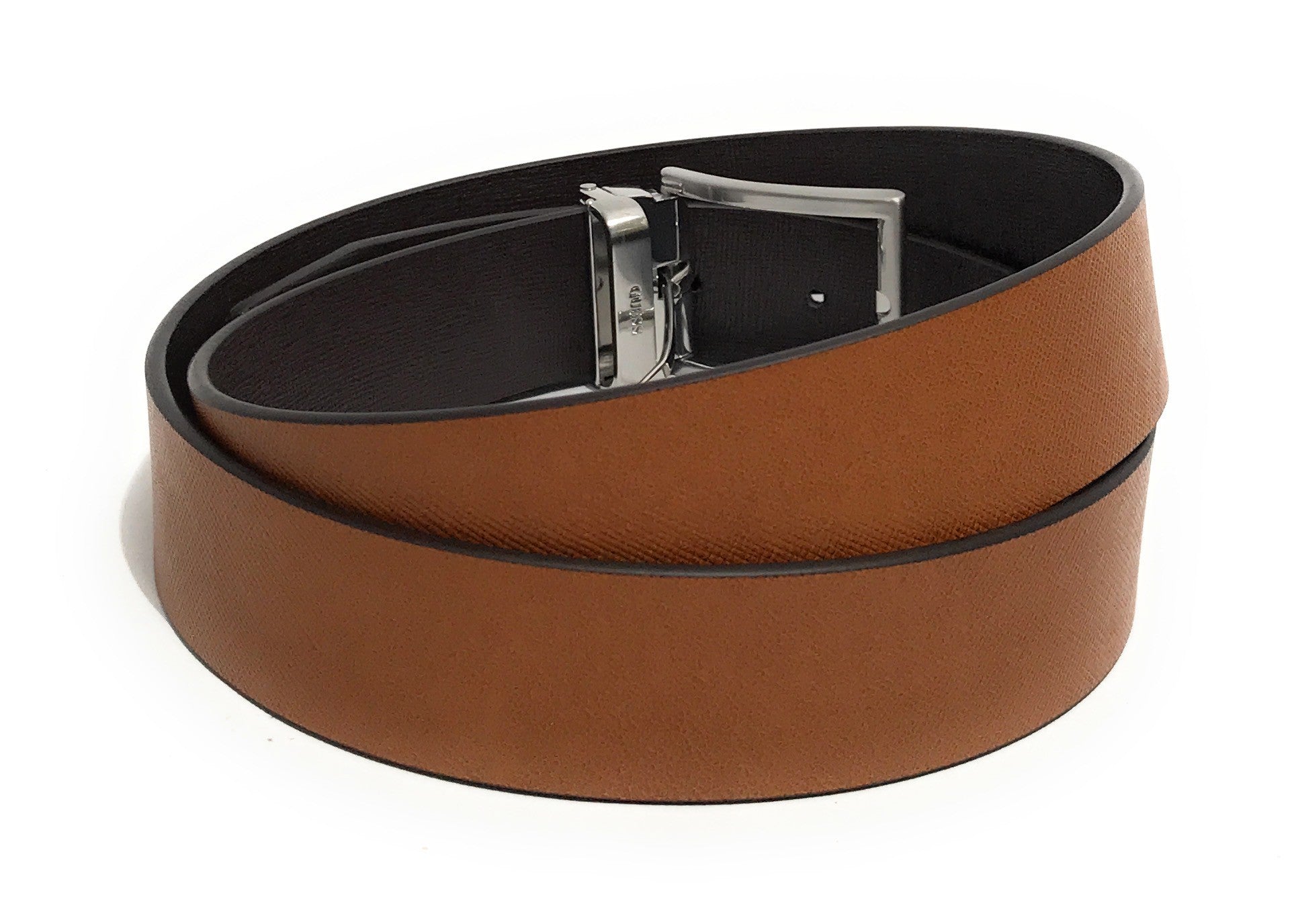 Cinta uomo Guess Certosa saffiano reversible dark brown/ cognac C24GU21 BM7787P3435