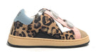 Scarpe bambino 2B12 sneaker  Suprime pelle leopard/rosa/azzurro Z24QB01