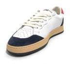Scarpe  2B12 sneaker con lacci Play pelle bianco/navi/rosso Z24QB07