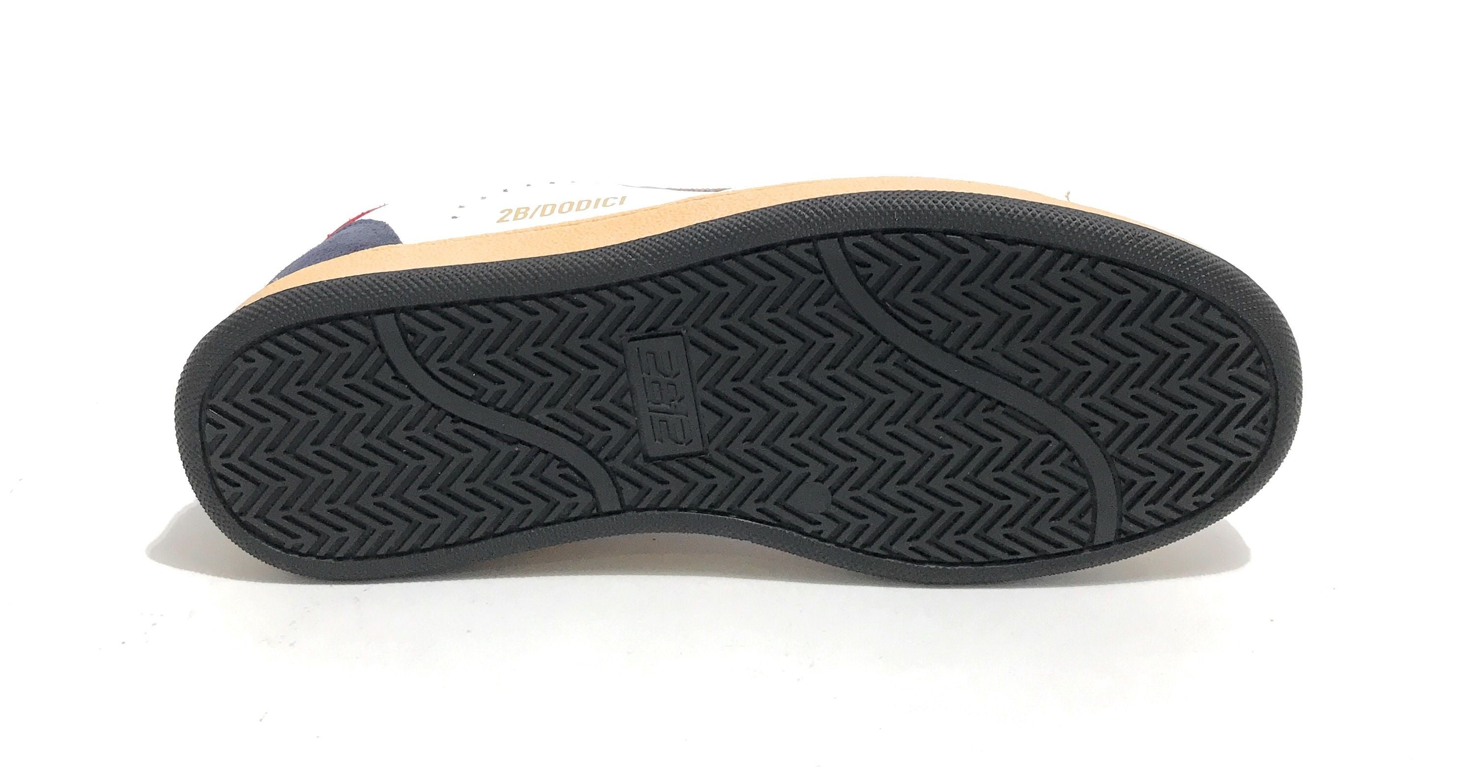 Scarpe  2B12 sneaker con lacci Play pelle bianco/navi/rosso Z24QB07