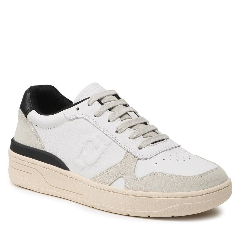 Scarpe uomo Liu-Jo sneakers Walker 01 in pelle/ suede bianco/ nero U24LJ02  7B3001