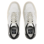 Scarpe uomo Liu-Jo sneakers Walker 01 in pelle/ suede bianco/ nero U24LJ02  7B3001