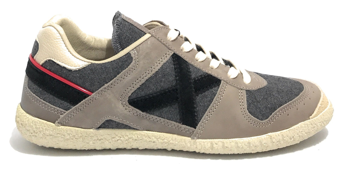 Scarpe Munich sneaker Goal in pelle nabuk grigio / tessuto grigio U24MU16 1573