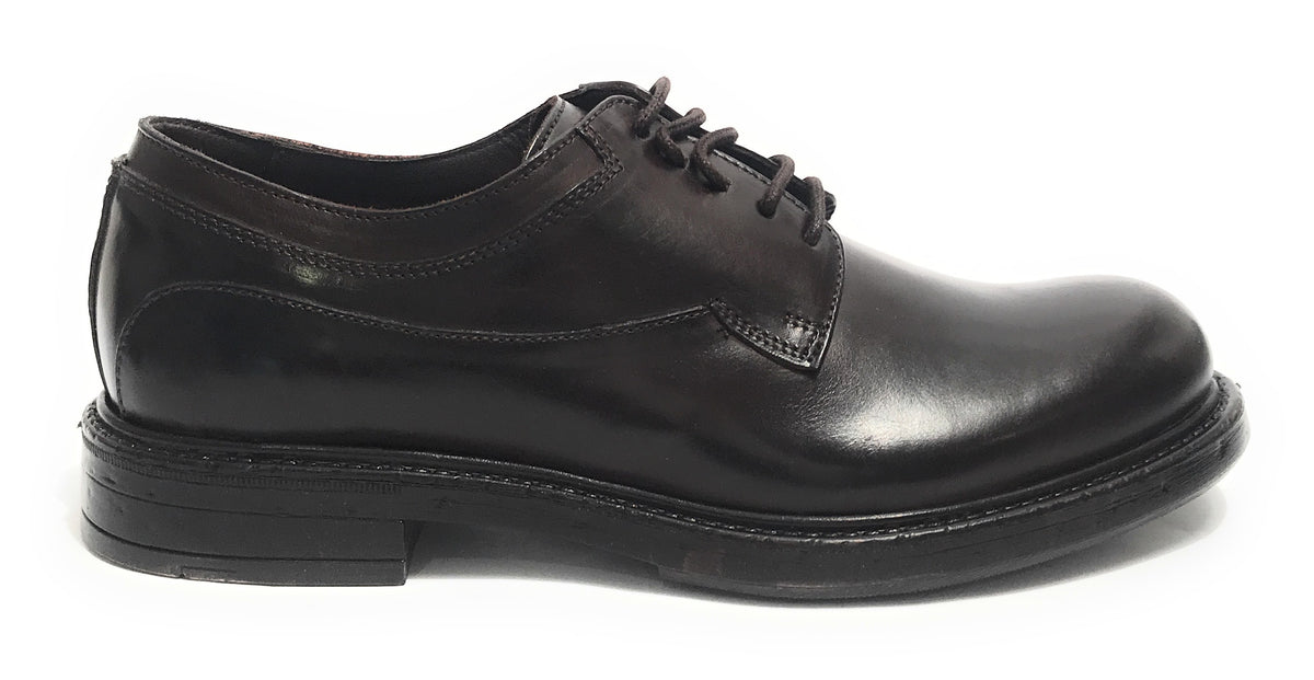 Scarpe uomo francesina in pelle dark brown U24EL03 1404