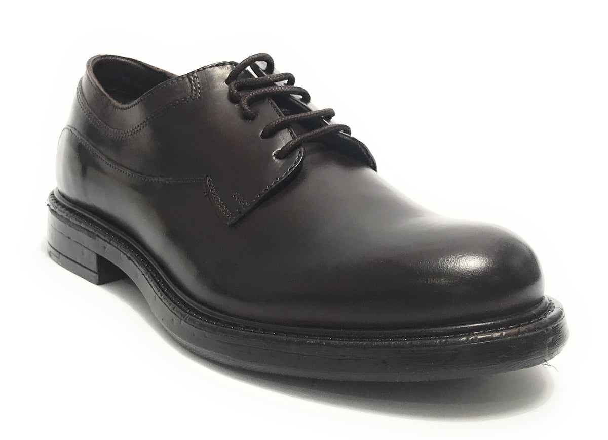 Scarpe uomo francesina in pelle dark brown U24EL03 1404