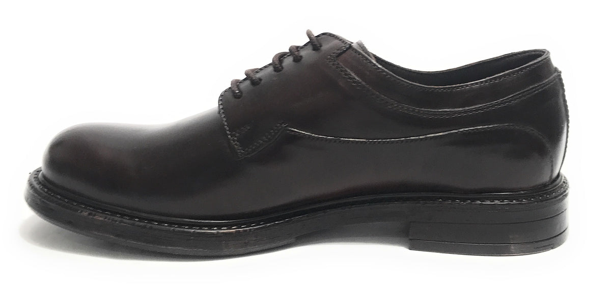 Scarpe uomo francesina in pelle dark brown U24EL03 1404