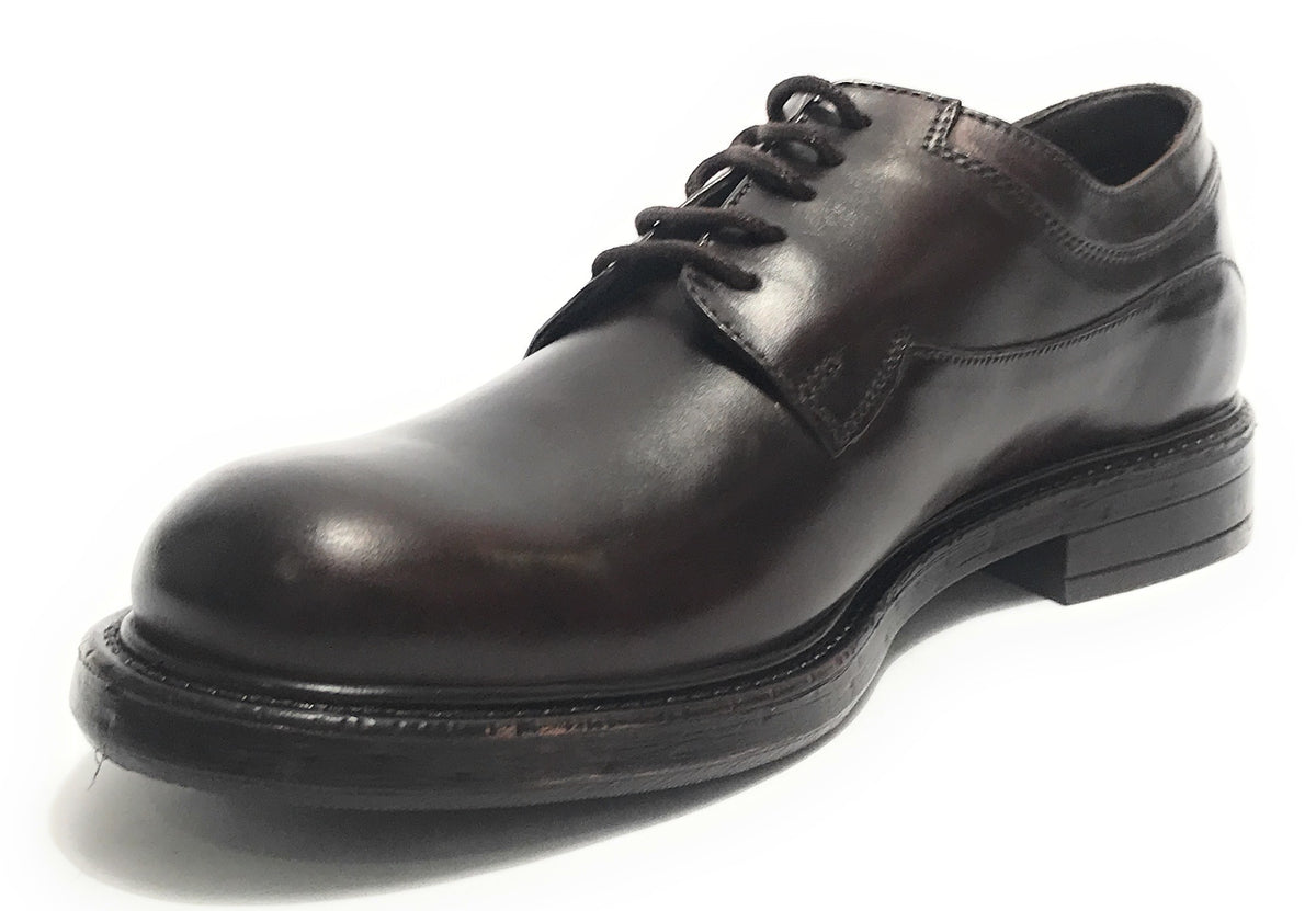 Scarpe uomo francesina in pelle dark brown U24EL03 1404