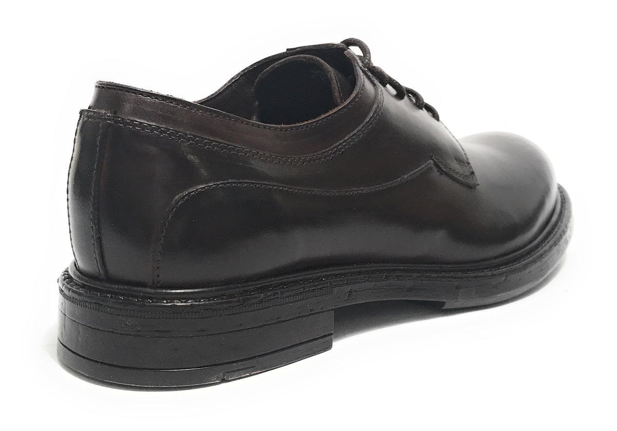 Scarpe uomo francesina in pelle dark brown U24EL03 1404