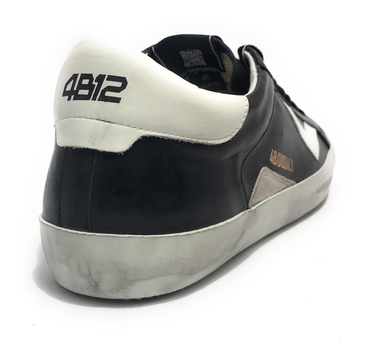 Scarpe uomo 4B12 sneakers in pelle black/ white U24QB17 SUPRIME-U.C01