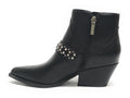 Scarpe donna Guess stivaletto texano Hermine in pelle nero D24GU47 FL7HRMLEA10