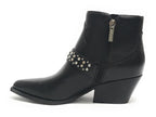 Scarpe donna Guess stivaletto texano Hermine in pelle nero D24GU47 FL7HRMLEA10