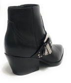 Scarpe donna Guess stivaletto texano Hermine in pelle nero D24GU47 FL7HRMLEA10