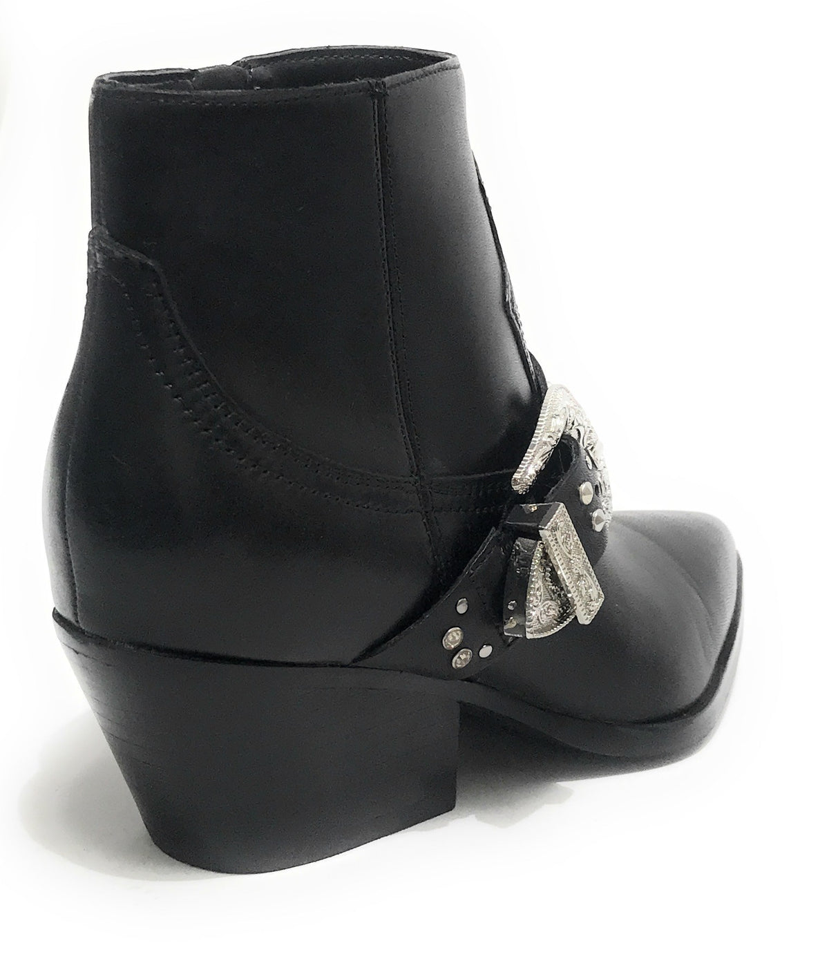 Scarpe donna Guess stivaletto texano Hermine in pelle nero D24GU47 FL7HRMLEA10