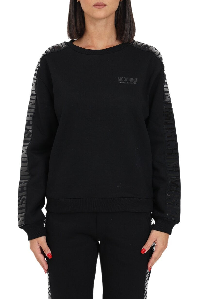 Felpa donna Moschino nero con logo E24MO18 V6A1707
