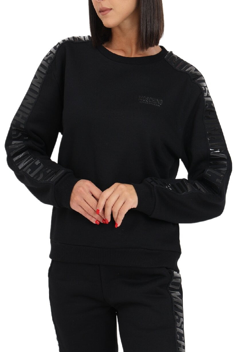 Felpa donna Moschino nero con logo E24MO18 V6A1707