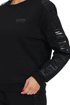 Felpa donna Moschino nero con logo E24MO18 V6A1707