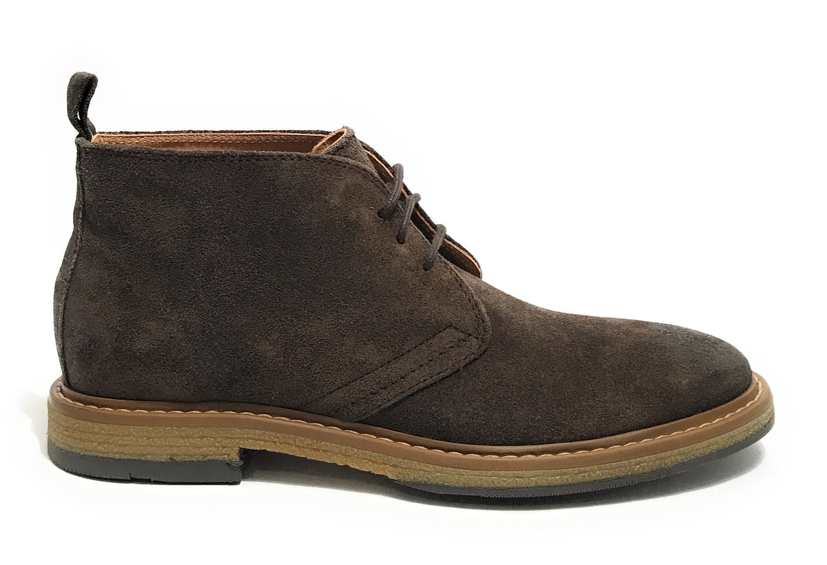 Polacchino uomo  in pelle scamosciata dark brown U24EL09 1006