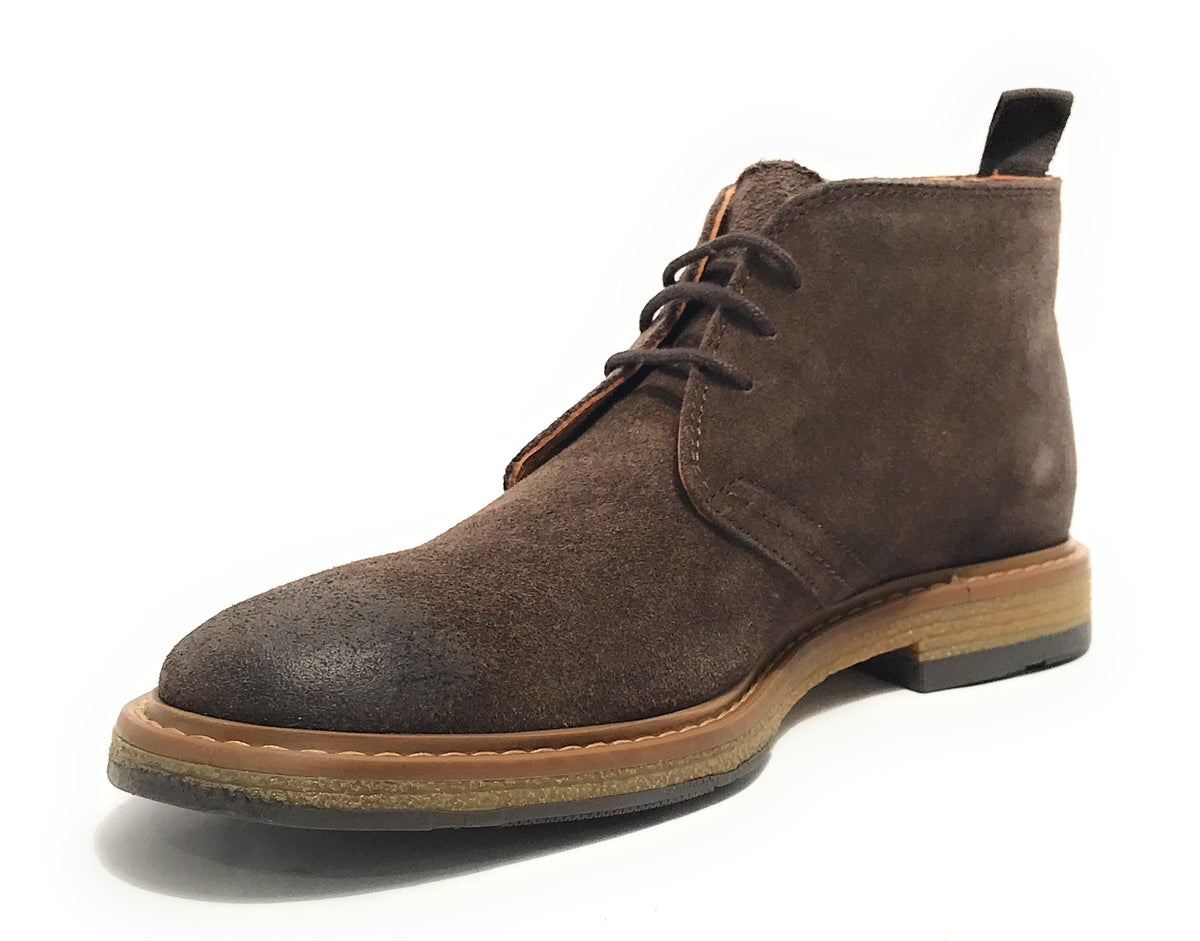 Polacchino uomo  in pelle scamosciata dark brown U24EL09 1006