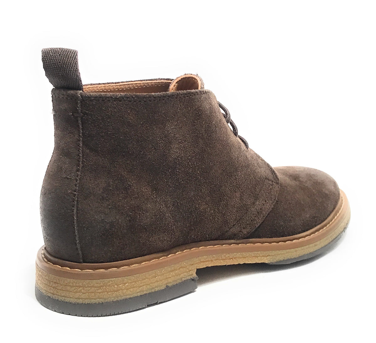 Polacchino uomo  in pelle scamosciata dark brown U24EL09 1006