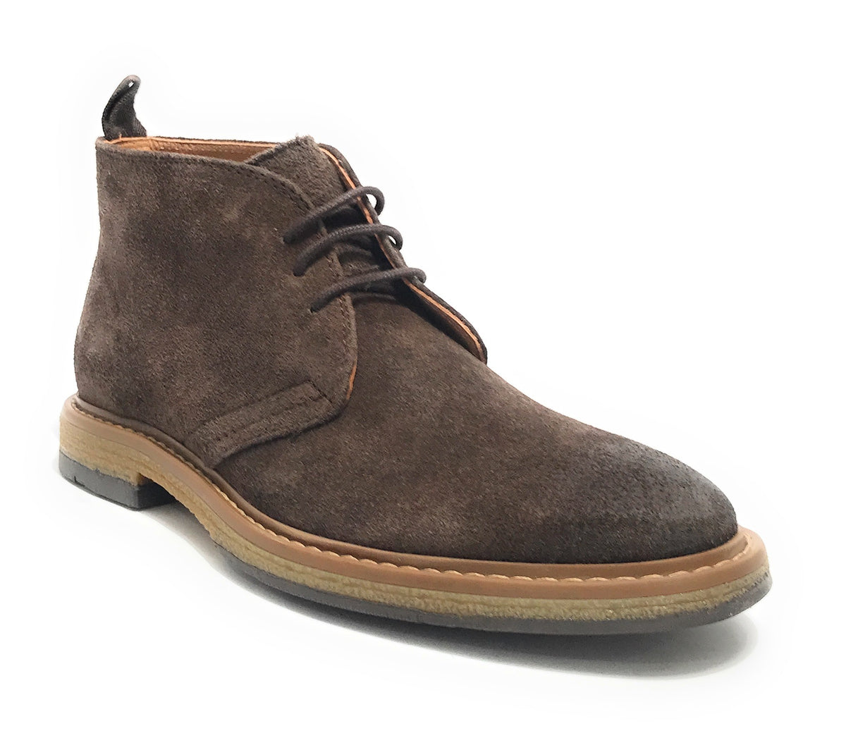 Polacchino uomo  in pelle scamosciata dark brown U24EL09 1006