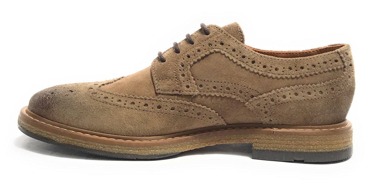 Scarpe uomo Elite francesina in pelle scamosciata taupe U24EL14 11193