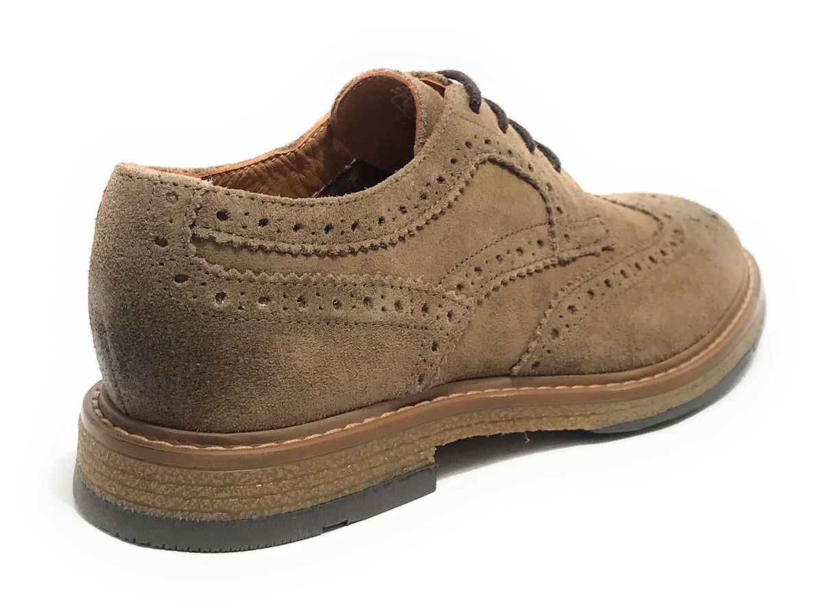 Scarpe uomo Elite francesina in pelle scamosciata taupe U24EL14 11193