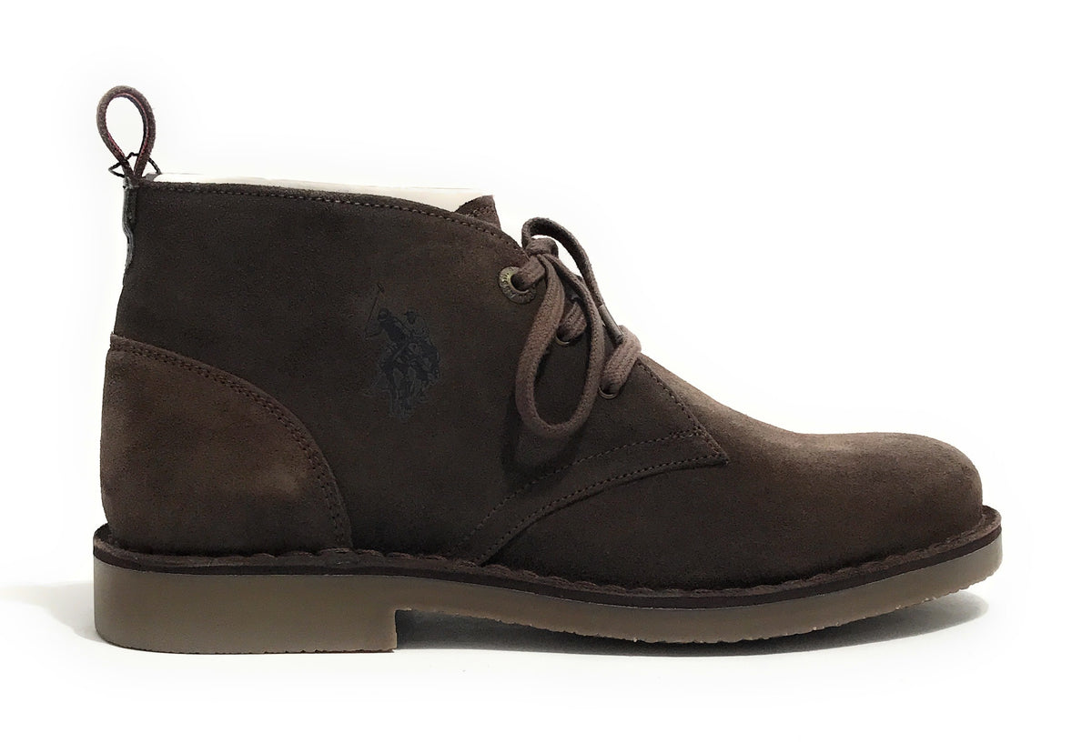 Polacchino uomo Us Polo MUST005M in pelle scamosciata marrone U24UP20