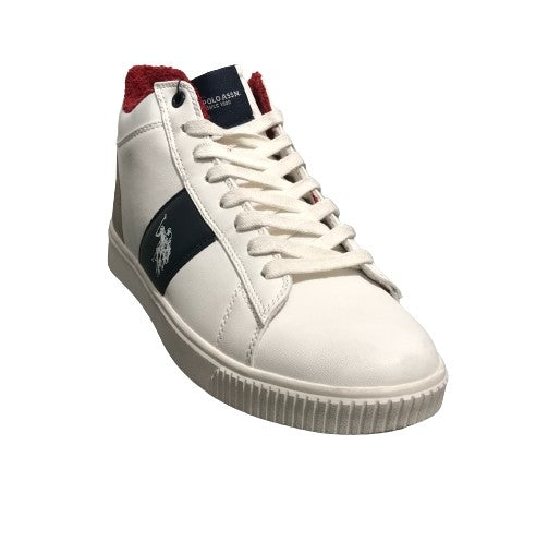Scarpe U.S. Polo sneaker alto Tymes007 in ecopelle white uomo U24UP30