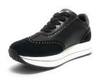 Scarpe Love Moschino sneaker in pelle/ scamosciato nero DS24MO02 JA15064