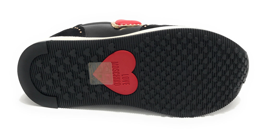 Scarpe Love Moschino sneaker in pelle/ scamosciato nero DS24MO02 JA15064