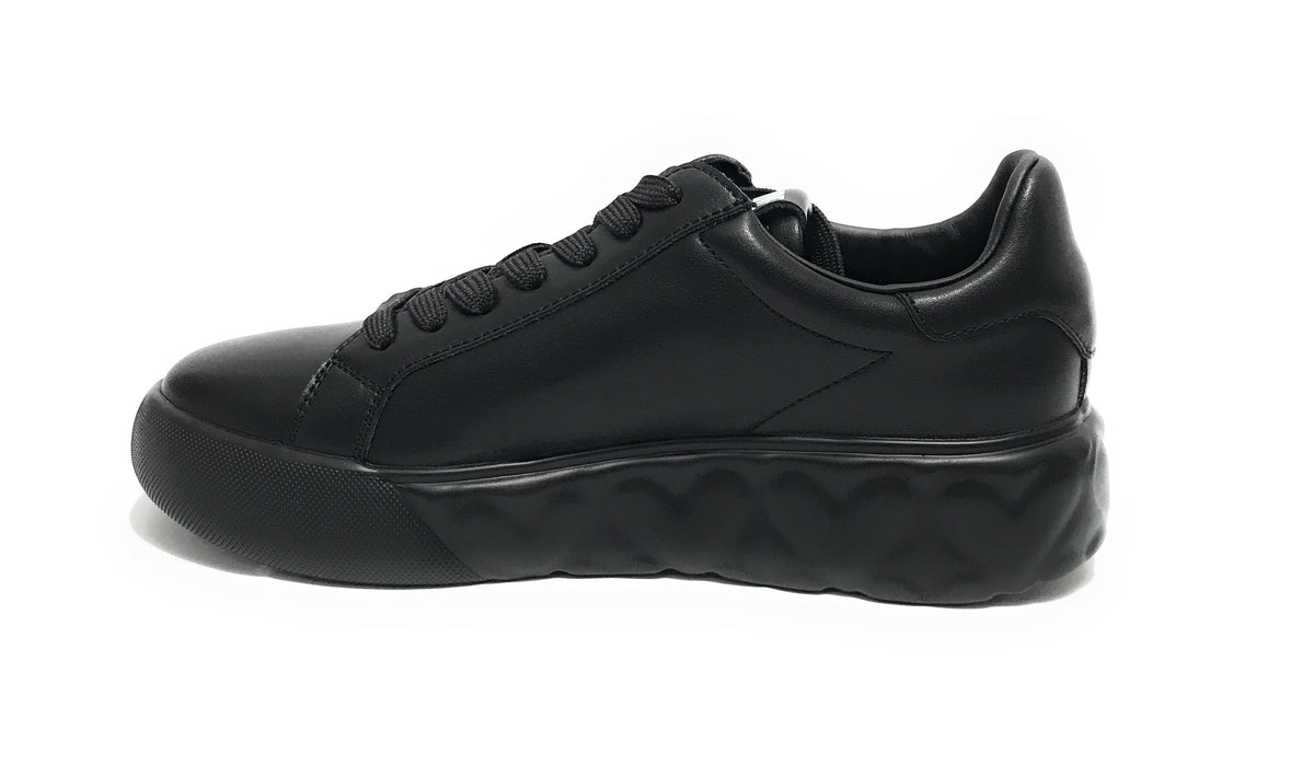 Scarpe Love Moschino sneaker in pelle nero DS24MO03 JA15014