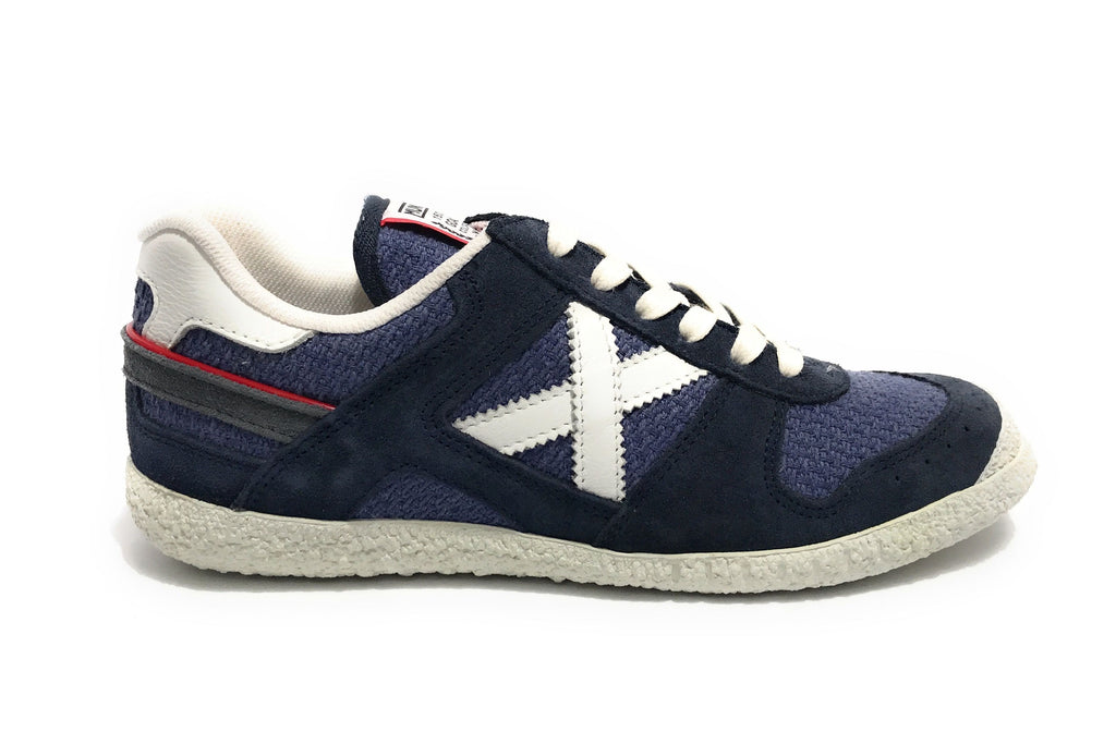 Scarpe Munich sneaker Goal in pelle scamosciata / tessuto blu US24MU04 1582