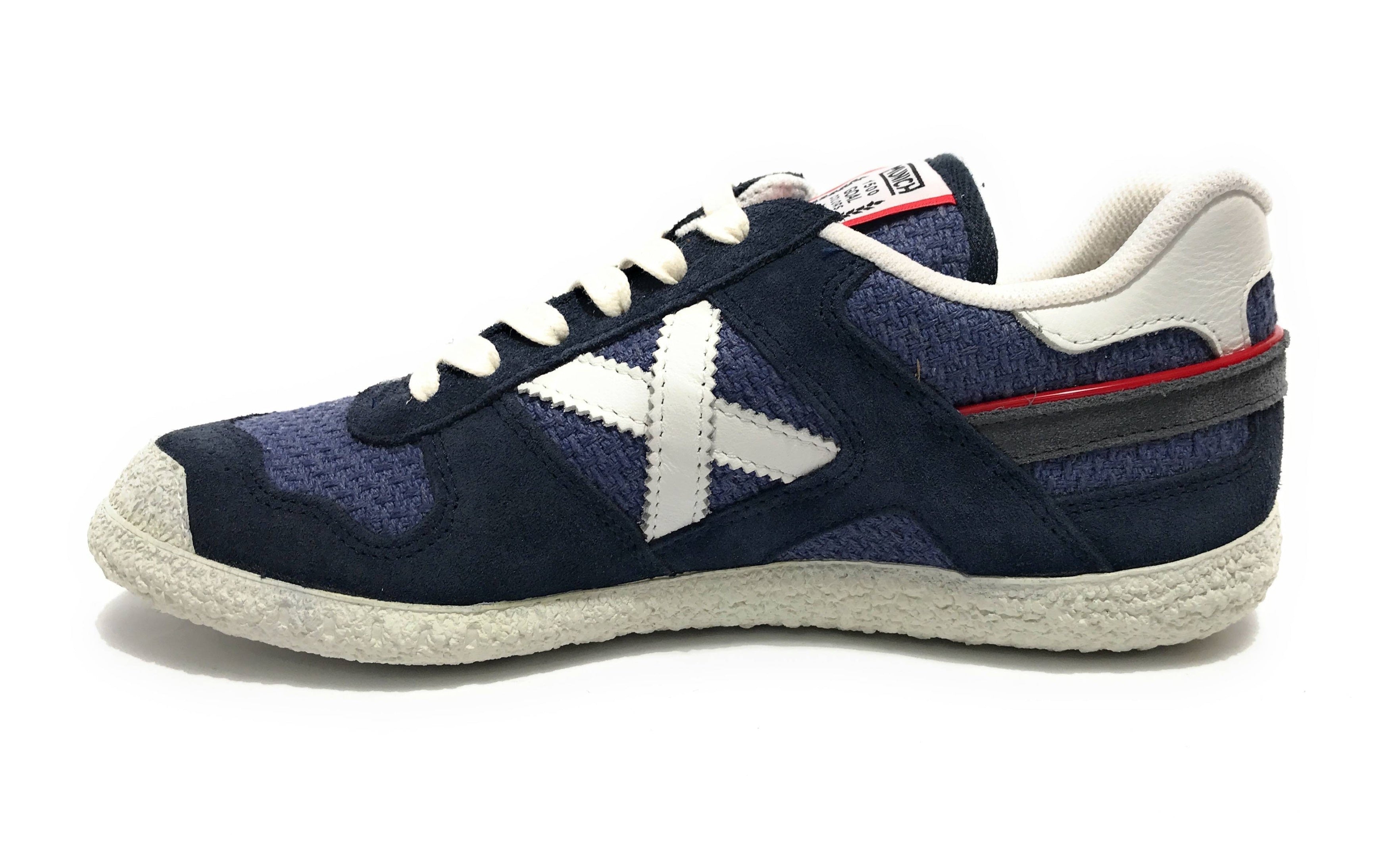 Scarpe Munich sneaker Goal in pelle scamosciata / tessuto blu US24MU04 1582