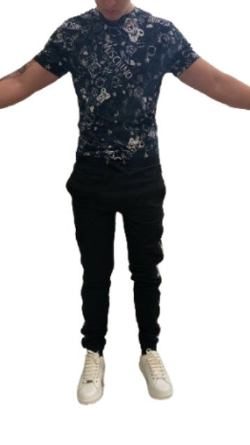 Pantalone felpa Moschino nero uomo ES24MO01 V1A6804 4422 0555